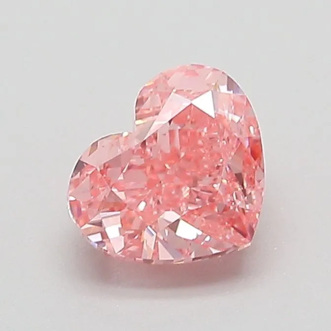 1.01ct HEART Fancy Vivid Pink VS1 Coloured Lab diamond