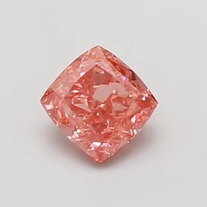 0.55ct CUSHION Fancy Vivid Pink VVS2 Coloured Lab diamond