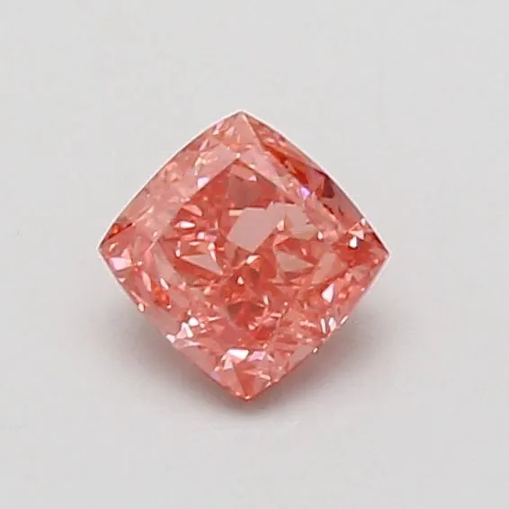 0.55ct CUSHION Fancy Vivid Pink VVS2 Coloured Lab diamond