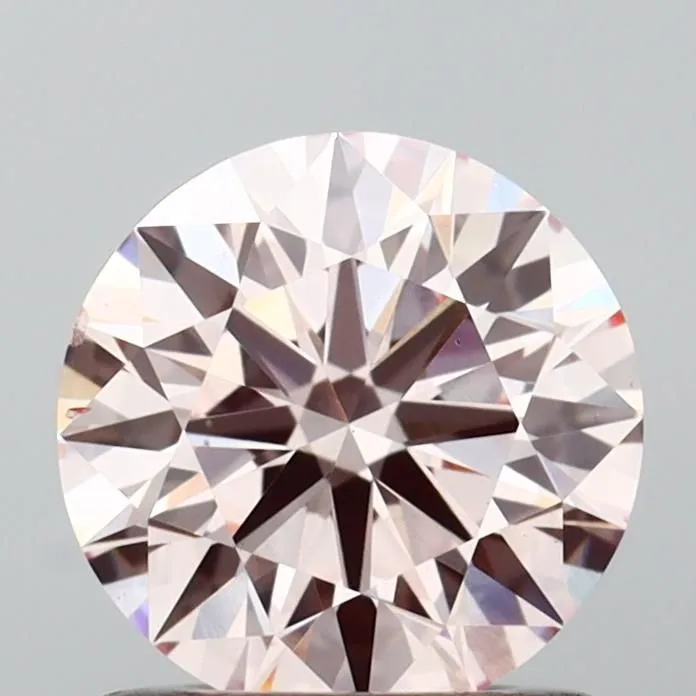 0.92ct ROUND Fancy Pink VS2 Coloured Lab diamond