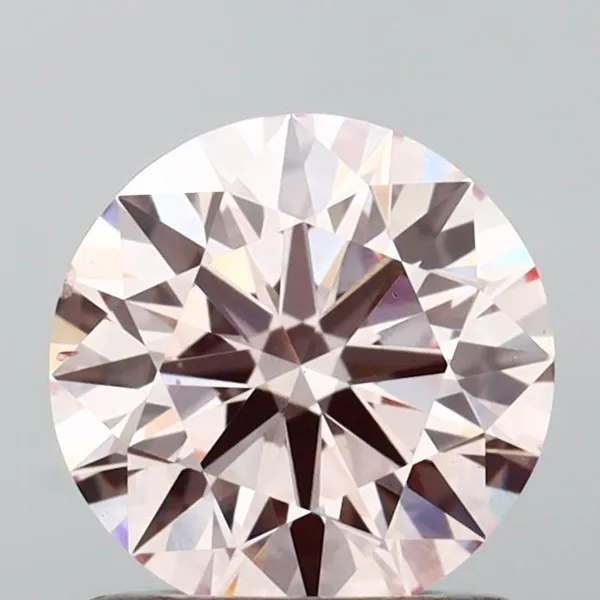 0.92ct ROUND Fancy Pink VS2 Coloured Lab diamond