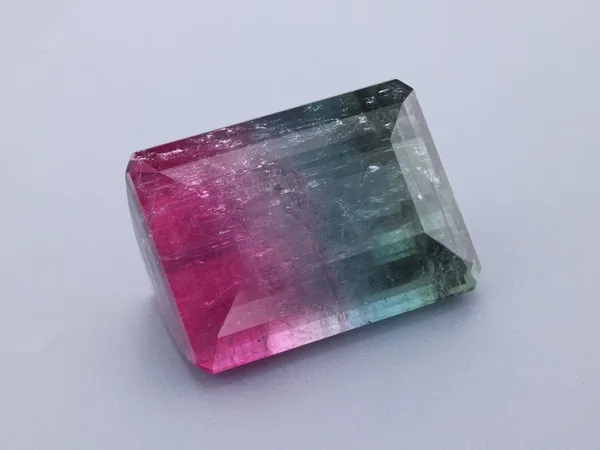 28.77ct Parti Tourmaline, Emerald Cut gemstone