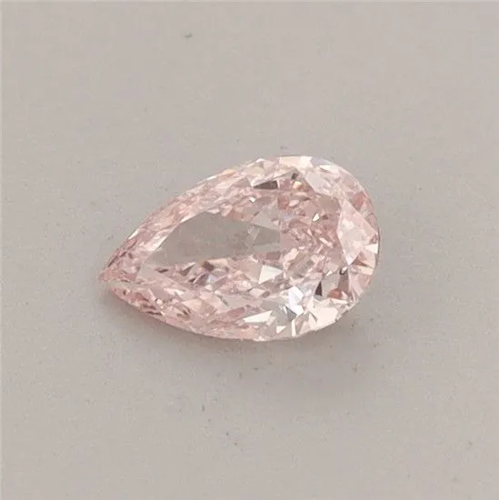 0.3ct PEAR Fancy Intense Pink VS1 Coloured Lab diamond