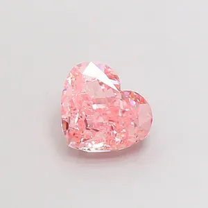 1.79ct HEART Fancy Vivid Pink VS2 Coloured Lab diamond