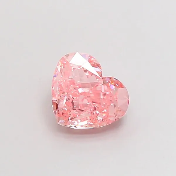 1.79ct HEART Fancy Vivid Pink VS2 Coloured Lab diamond