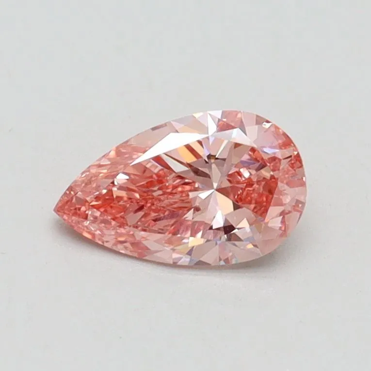 0.50ct PEAR Fancy Intense Pink VS1 Coloured Lab diamond