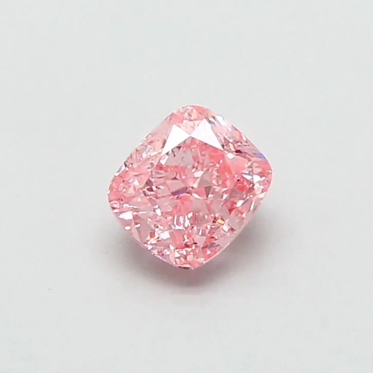 0.71ct CUSHION Fancy Vivid Pink VVS2 Coloured Lab diamond