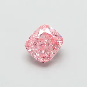 0.71ct CUSHION Fancy Vivid Pink VVS2 Coloured Lab diamond