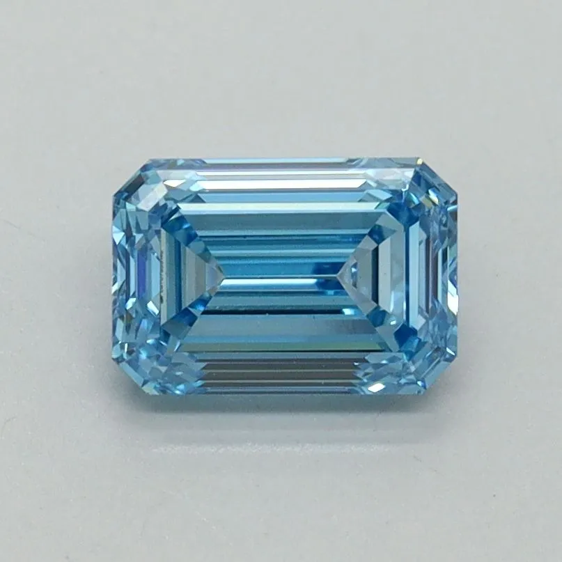 1.03ct EMERALD Fancy Vivid Blue VS1 Coloured Lab diamond