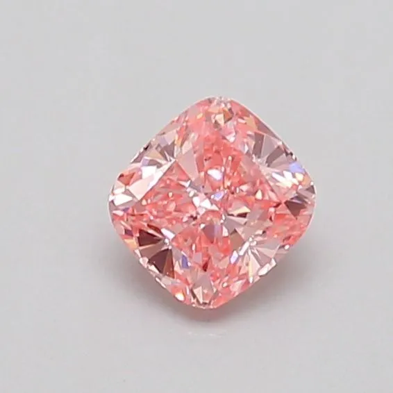 0.43ct CUSHION Fancy Vivid Pink VS2 Coloured Lab diamond