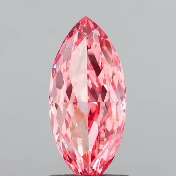 1.48ct MARQUISE Fancy Vivid Pink VS1 Coloured Lab diamond