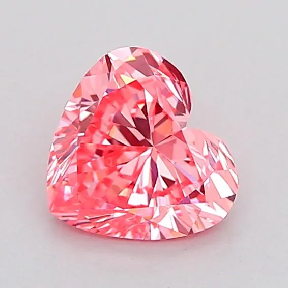 1.03ct HEART Fancy Vivid Pink VVS2 Coloured Lab diamond