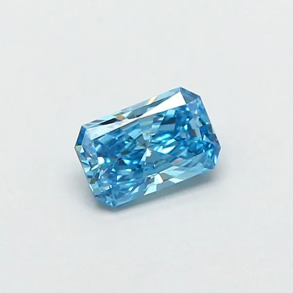 0.48ct RADIANT Fancy Vivid Blue VVS2 Coloured Lab diamond
