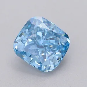 1.07ct CUSHION Fancy Vivid Blue VS2 Coloured Lab diamond