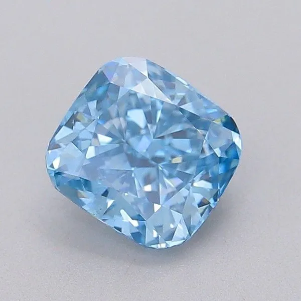 1.07ct CUSHION Fancy Vivid Blue VS2 Coloured Lab diamond