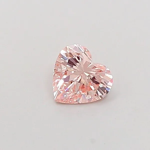 0.74ct HEART Fancy Pink VS1 Coloured Lab diamond