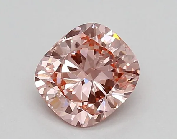 0.83ct CUSHION Fancy Vivid Pink VS1 Coloured Lab diamond