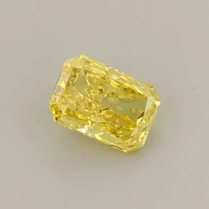 0.34ct RADIANT Fancy Vivid Yellow VVS2 Coloured Lab diamond