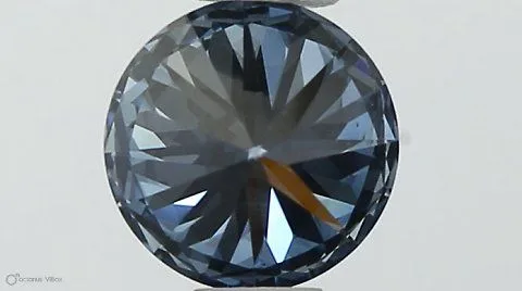 0.4ct ROUND Fancy Vivid Blue VS1 Coloured Lab diamond