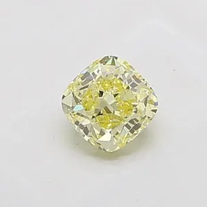 1.04ct CUSHION Fancy Yellow VS2 Coloured Lab diamond