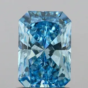 1.01ct RADIANT Fancy Vivid Blue VS2 Coloured Lab diamond