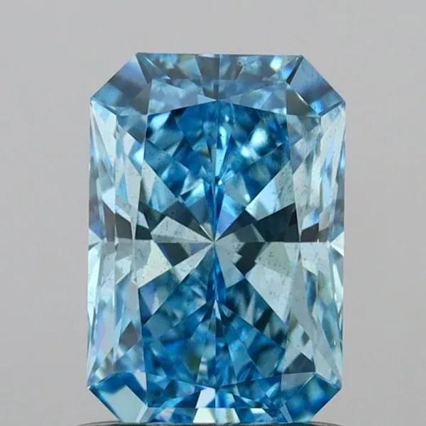1.01ct RADIANT Fancy Vivid Blue VS2 Coloured Lab diamond