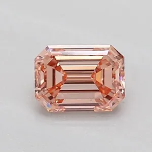 0.5ct EMERALD Fancy Intense Pink VS2 Coloured Lab diamond