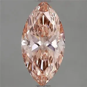 1.53ct MARQUISE Fancy Vivid Pink VS1 Coloured Lab diamond