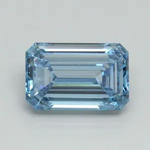 1.04ct EMERALD Fancy Intense Blue VVS2 Coloured Lab diamond