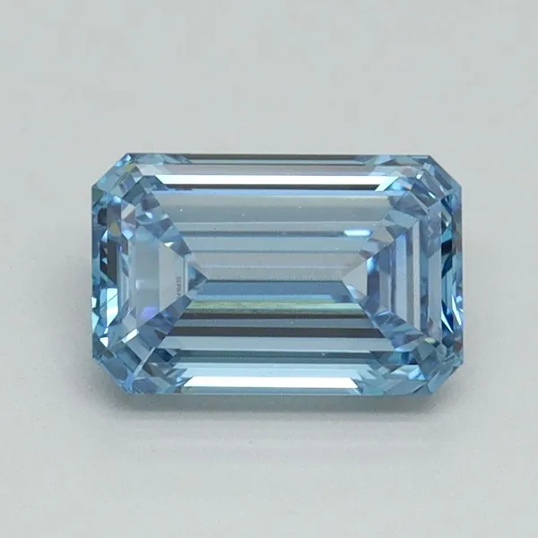 1.04ct EMERALD Fancy Intense Blue VVS2 Coloured Lab diamond