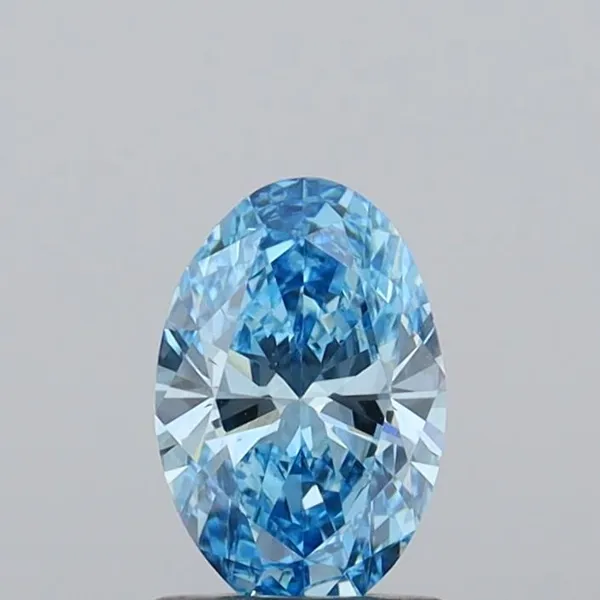 1.02ct OVAL Fancy Vivid Blue VS1 Coloured Lab diamond