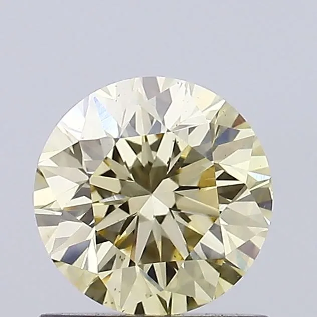 0.92ct ROUND Fancy Light Yellow VS1 Coloured Lab diamond