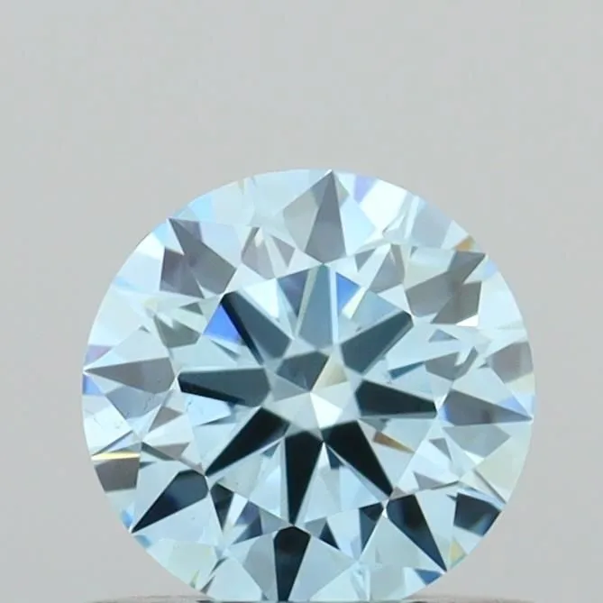 0.54ct ROUND Fancy Vivid Blue VS1 Coloured Lab diamond