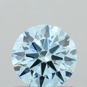 0.54ct ROUND Fancy Vivid Blue VS1 Coloured Lab diamond