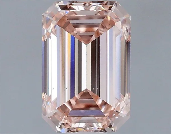 1.51ct EMERALD Fancy Intense Pink VS2 Coloured Lab diamond