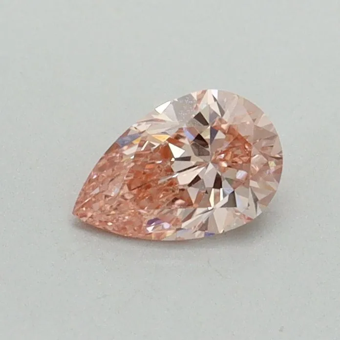 0.36ct PEAR Fancy Vivid Pink VVS2 Coloured Lab diamond