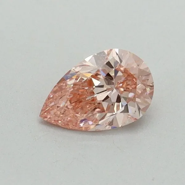 0.36ct PEAR Fancy Vivid Pink VVS2 Coloured Lab diamond