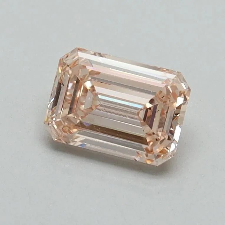 0.75ct EMERALD Fancy Pink VS2 Coloured Lab diamond