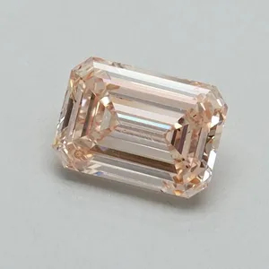 0.75ct EMERALD Fancy Pink VS2 Coloured Lab diamond