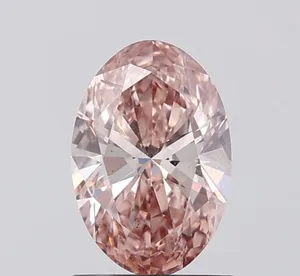 1.02ct OVAL Fancy Intense Brownish Pink SI1 Coloured Lab diamond