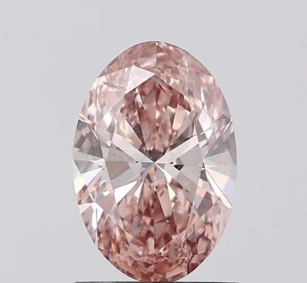 1.02ct OVAL Fancy Intense Brownish Pink SI1 Coloured Lab diamond