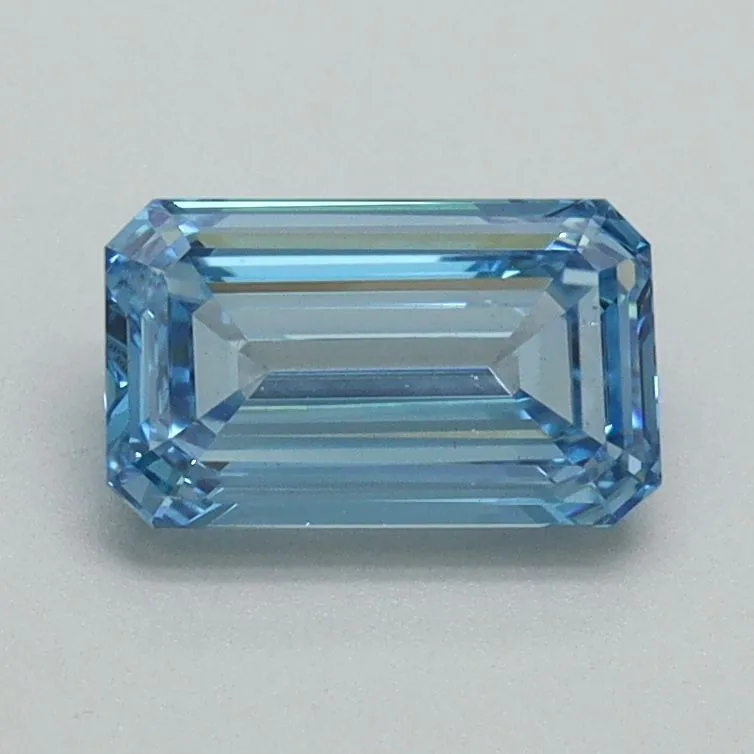 0.94ct EMERALD Fancy Intense Blue VS2 Coloured Lab diamond