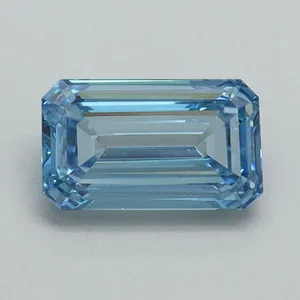 0.94ct EMERALD Fancy Intense Blue VS2 Coloured Lab diamond