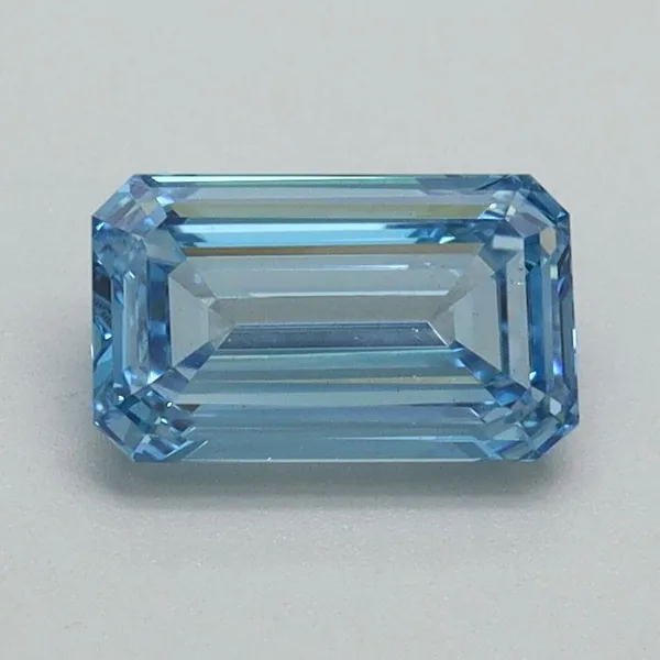 0.94ct EMERALD Fancy Intense Blue VS2 Coloured Lab diamond