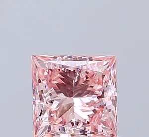 1.1ct PRINCESS Fancy Intense Pink VS2 Coloured Lab diamond