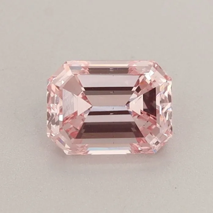 0.70ct EMERALD Fancy Intense Pink VS2 Coloured Lab diamond