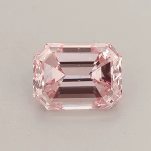 0.7ct EMERALD Fancy Intense Pink VS2 Coloured Lab diamond