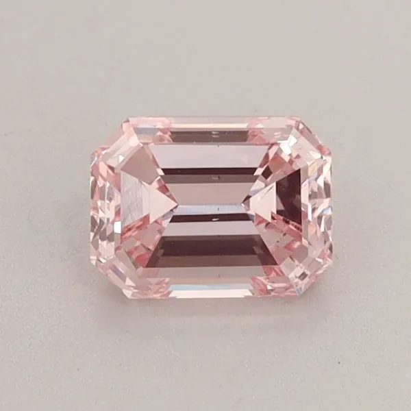 0.7ct EMERALD Fancy Intense Pink VS2 Coloured Lab diamond