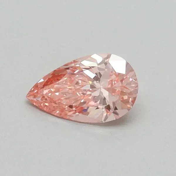 0.32ct PEAR Fancy Vivid Pink VS1 Coloured Lab diamond