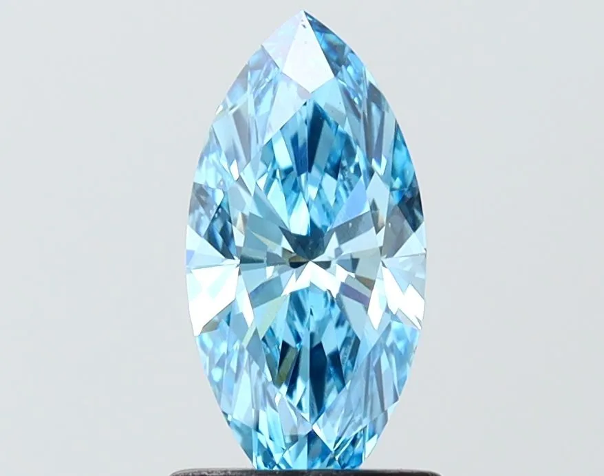 1.02ct MARQUISE Fancy Vivid Blue VS1 Coloured Lab diamond